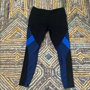 Fabletics Black and Blue Leggings